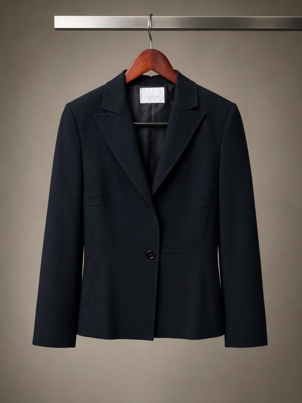 Iceberg Made in Italy Peak Lapel One Button Blazer Tailored Jacket IT 38 / US 2